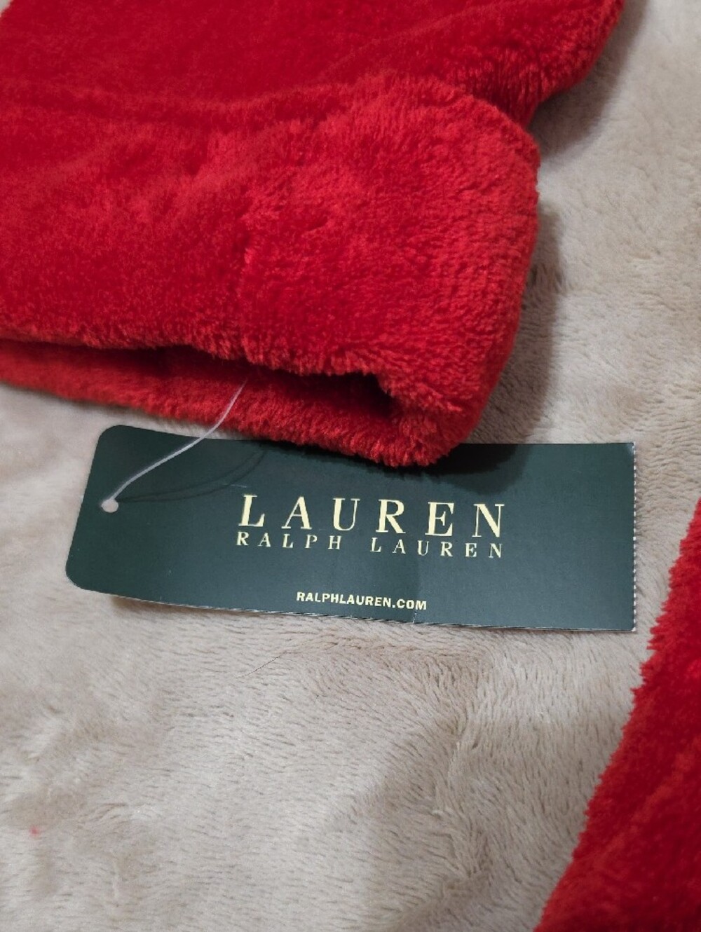 Women Red Robe-Like Coat - Picture 2 of 6
